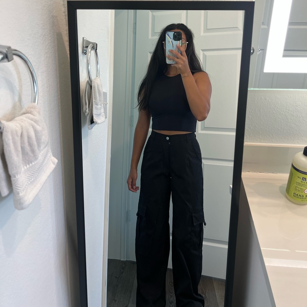 SHEIN Black Wide Leg Pants